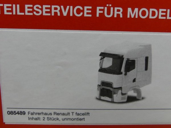 1/87 Herpa Fahrerhaus Renault T facelift weiß 2 Stück 085489