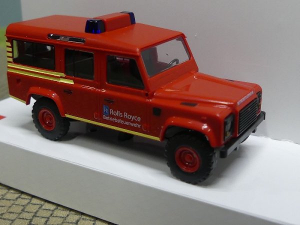 1/87 Busch Land Rover Defender Rolls Royce Betriebsfeuerwehr 50327