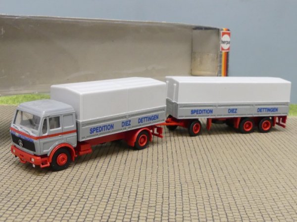 1/87 Herpa MB NG Spedition NG Diez Dettingen Planen-Hängerzug