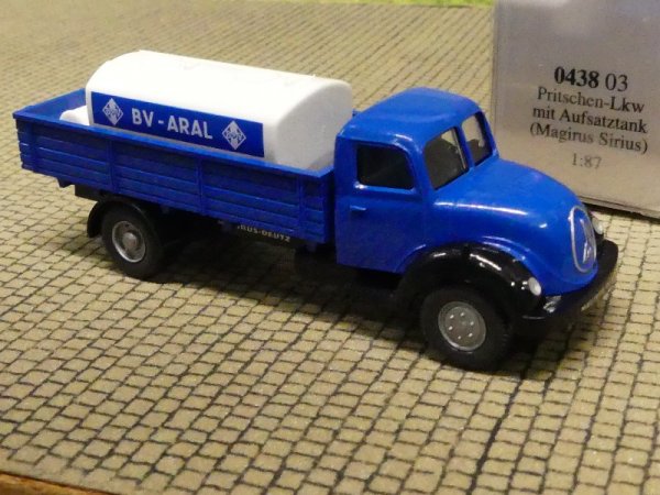 1/87 Wiking Magirus Sirius ARAL mit Aufsatztank 0438 03