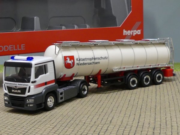 1/87 Herpa MAN TGS L Euro 6C Tank-Sattelzug Katastrophenschutz Niedersachsen 316750