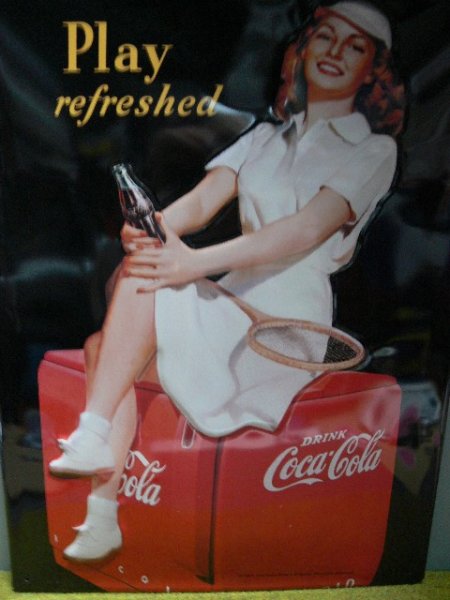 Blechschild Coca Cola Play refreshed 30 x 40 cm