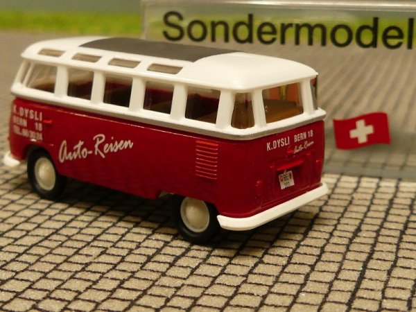 1/87 Brekina # 1829 VW T1 b Samba Dysli Reisen CH Sondermodell Schweiz