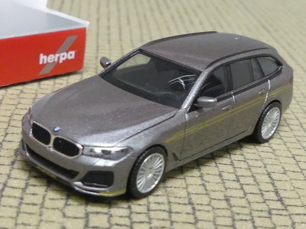 Herpa BMW Maquette Voiture Alpina B5 Touring, echelle 1/87, Model Allemand,  pièce de Collection, Figurine Plastique Miniature, 430951, Noir