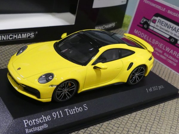 1/43 Minichamps Porsche 911 Turbo S gelb 1of312 # 410 069472