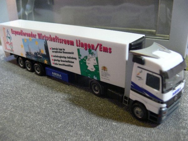 1/87 Herpa MB Actros MEBA Lingen  Kühlkoffer-SZ 241236