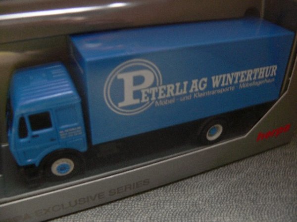 1/87 Herpa MB S 80 Peterli AG Winterthur Möbeltr. Schweiz CH Koffer-LKW