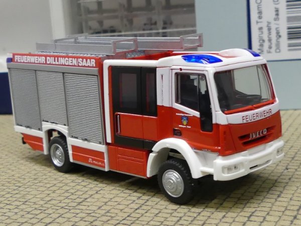 1/87 Rietze Magirus HLF Team Cab Feuerwehr Dillingen / Saar 68158