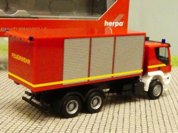 1/87 Herpa Iveco Trakker Wechsellader-LKW Feuerwehr 094610