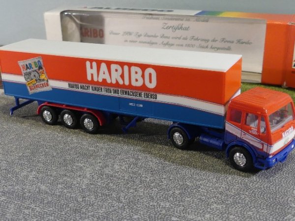 1/87 Herpa Albedo MB NG HARIBO Koffer SZ #487