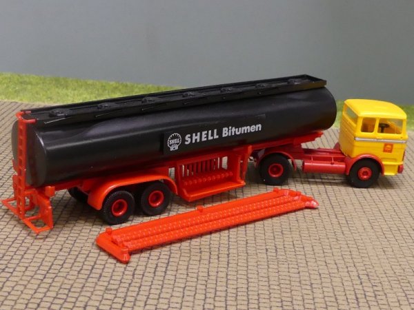 1/87 Brekina MAN 10.212 Shell Bitumen Tank Sattelzug