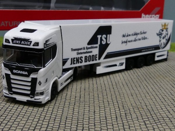 1/87 Herpa Scania CS 20 HD Kühlkoffer Sattelzug TSU Bode 311601