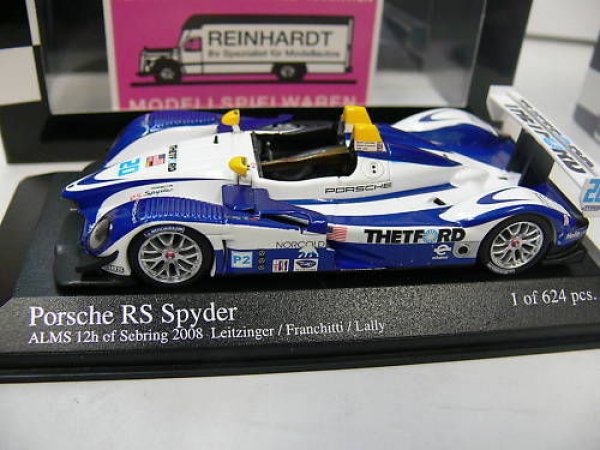 1/43 Minichamps Porsche RS Spyder ALMS 2nd Sebring 2008 400076620