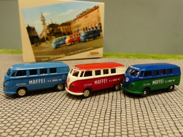 1/87 Brekina # 1109 1110 1111 VW T1 a Istituto Maffei 3er SET 90398