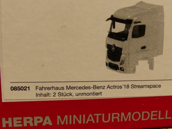 1/87 Herpa MB Actros Streamspace 2.5 2018 mit Windleitblech 2 Stück 085021