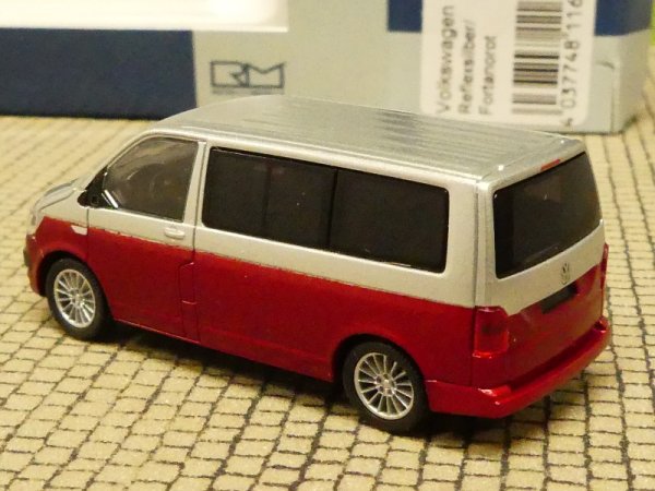 1/87 Rietze VW T6 reflexsilber/fortanorot 11662