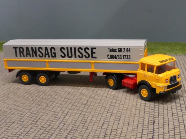 1/87 Wiking Krupp 806 Transag Suisse Pritschensattelzug 515 03