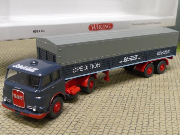 1/87 Wiking MAN Pausbacke Pritschensattelzug Spedition Schmidt 0514 04