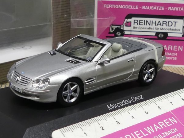 1/43 Minichamps MB SL-Klasse Cabrio silber B6 696 1968