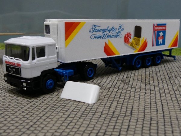 1/87 Herpa MAN F90 WARNCKE EIS Kühlkoffer Sattelzug