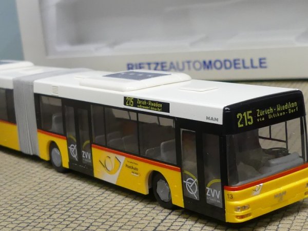 1/87 Rietze MAN NG PTT Schweiz CH Ziel: 215 Zürich 65274