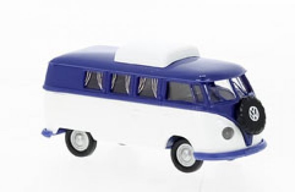 1/87 Brekina # 2243 VW T1b Camper blau/weiss mit Hubdach 31618