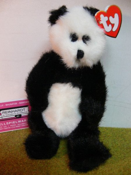 TY 84 Ty Panda Checkers  "King Me" ca.21 cm groß mit Watte-Granulatfüllung