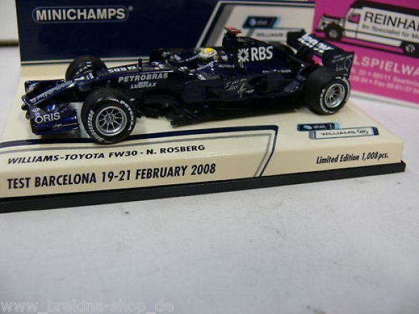 1/43 Minichamps Williams FW30 N. Rosberg 19-21 Feb. 2008 400080207