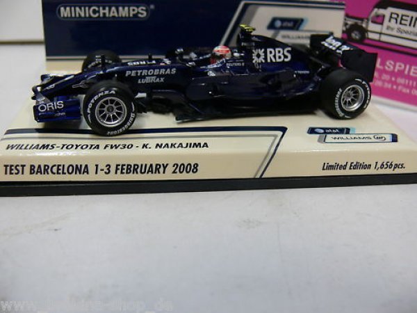 1/43 Minichamps Williams FW30 K.Nakajima 1-3 Feb.2008 400080308