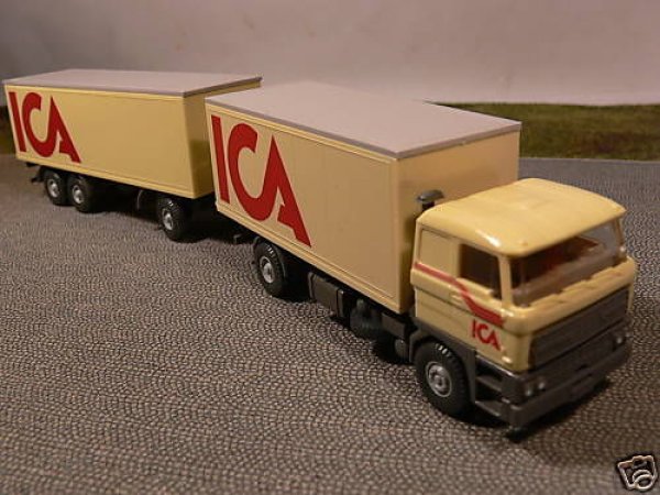 1/87 Wiking DAF ICA Schweden Koffer-Hängerzug 467