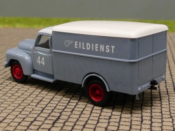 1/87 Brekina Hanomag L 28 Eildienst #44 blaugrau Koffer