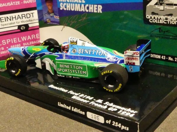 1/43 Minichamps Bennetton Ford b194 M.Schuhmacher Winner French GP 1994 517 940705