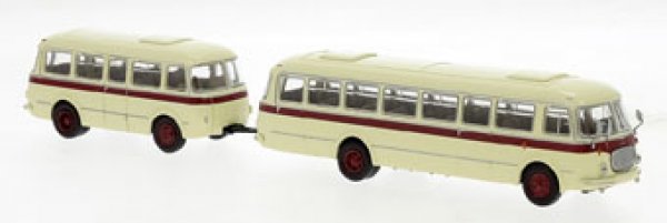 1/87 Brekina JZS Jelcz 043 mit Anhänger PA01 beige rot 58273