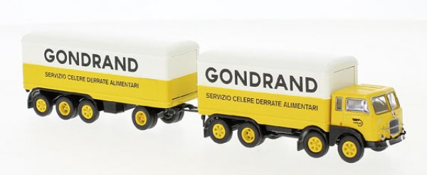 1/87 Brekina Fiat 690 Millepiedi Gondrand Hängerzug 58436