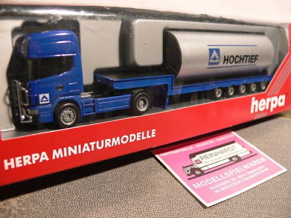 1/87 Herpa 189804 Scania 144 SZ Tieflader 2/5 Hochtief