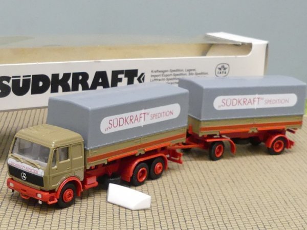 1/87 Herpa MB NG Südkraft Spedition SKS Wechselplanen-Hängerzug