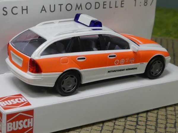 1/87 Busch MB C-Klasse T Notarzt Nürnberg 49160