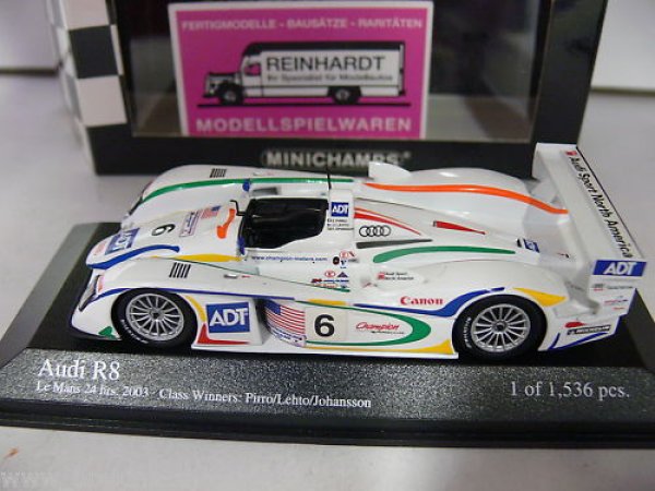 1/43 Minichamps Audi R8 Le Mans 24 hrs. 2003 #6 Pirro 400031306