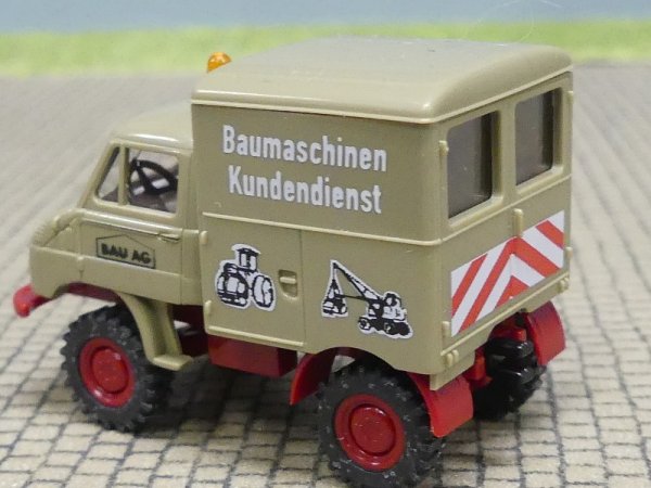 1/87 Brekina Unimog 411 Koffer BAU AG