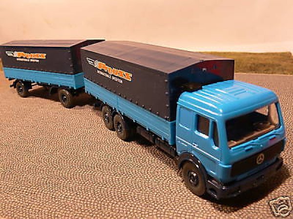 1/87 Wiking MB NG 2238 Preuss Spedition Hängerzug 456 1 A