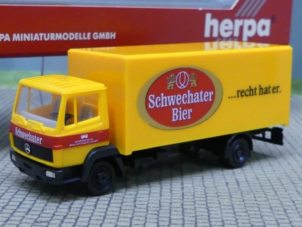 1/87 Herpa MB LK Schwechater Bier Österreich Koffer LKW