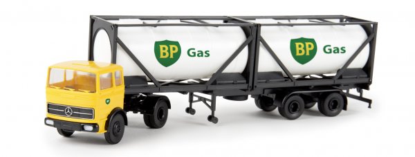 1/87 Brekina MB 1620 BP Gas mit 2 Tankcontainern 81046