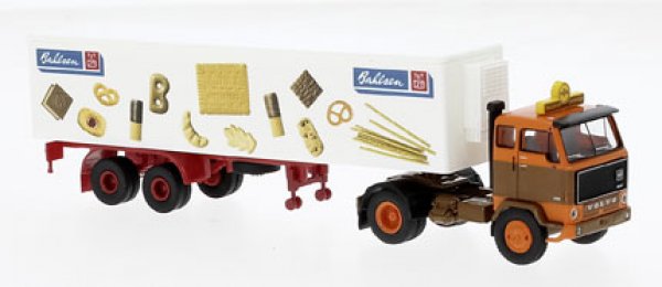 1/87 Brekina Volvo F89 Bahlsen Datra DK Koffer-Sattelzug 85672