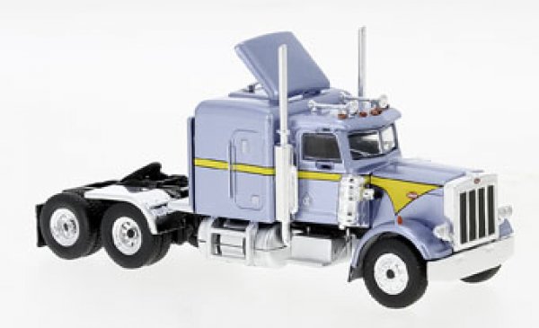 1/87 Brekina Peterbilt 359 metallic-hellblau/gelb 85711