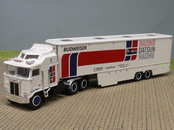 1/87 Brekina Kenworth K100 Aerodyne mit Auflieger Datsun 85740