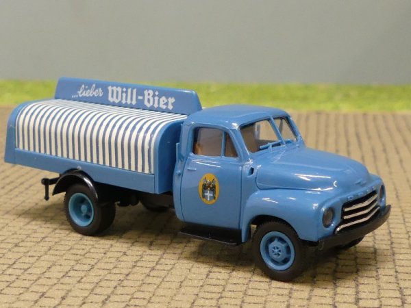 1/87 Brekina Opel Blitz Will Bier SONDERPREIS 5,99€ Getränkepritsche/Plane 35240