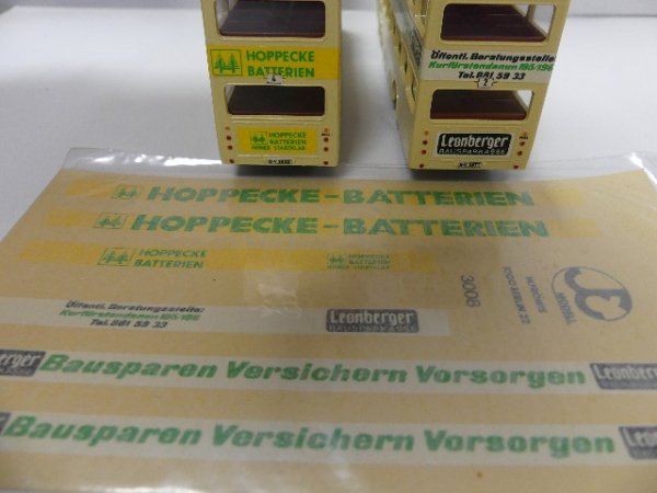 1/87 FRÖWIS DECALS BVG Leonberger + Hoppecke Batterien (für MAN SD 200) #3008