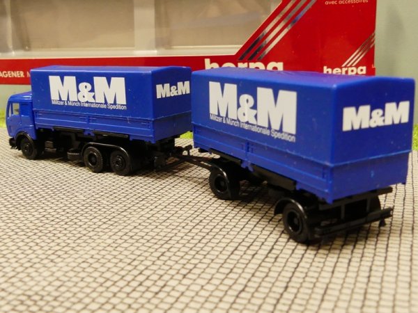 1/87 Herpa MB NG M&M Spedition Wechselpritschen HZ #789