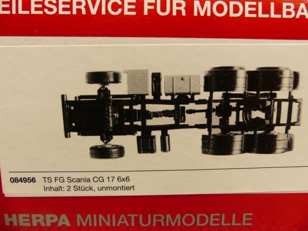 1/87 Herpa Fahrgestell Scania 6x6 Zugmaschine 2 Stk. 084956