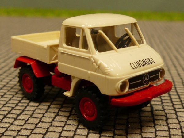 1/87 Brekina Unimog 411 Clinomobil Pritsche